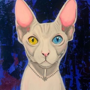 Sphyny cat painting